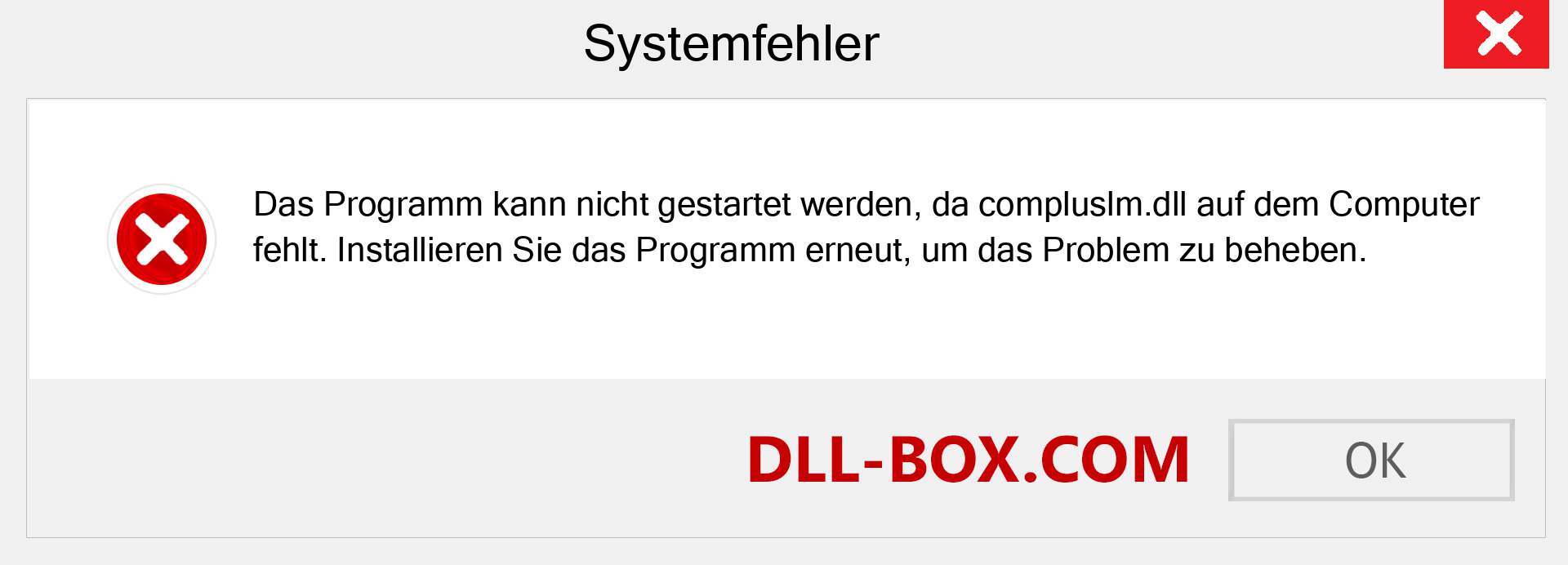 compluslm.dll-Datei fehlt?. Download für Windows 7, 8, 10 - Fix compluslm dll Missing Error unter Windows, Fotos, Bildern