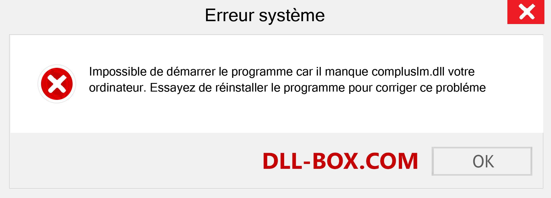 Le fichier compluslm.dll est manquant ?. Télécharger pour Windows 7, 8, 10 - Correction de l'erreur manquante compluslm dll sur Windows, photos, images